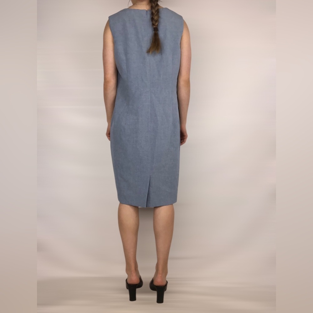 NWT Preston and York Sleeveless Mini V Neck Pleated‎ Dress Riviera Size 16 - Picture 5 of 9